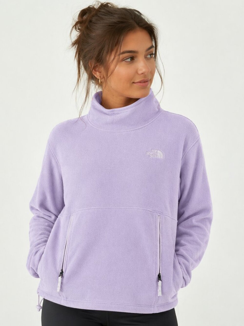 The North Face Fleece Pullover Womens Small  Zip Pocket Cozy Jacket